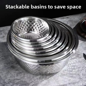 ชามผสมสลัดทำจากสเตนเลสพร้อมฝาปิดชามผสมผลไม้ในห้องครัวมีหลายขนาด - Product Image 4