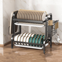Nouveau égouttoir à vaisselle de cuisine, montage facile, design pliable, support de rangement pour couteaux, fourchettes et cuillères en acier au carbone