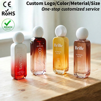 Bouteilles en verre vides de 30 ml et 50 ml, transparentes ou givrées, avec pompe pulvérisatrice et couvercle sphérique, pour sérum cosmétique, soin du visage et lotion – Approvisionnement direct usine