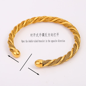 Cadena de Mano para Mujer, Chapada en Oro de 18K, con Aro Ajustable y Brazalete Flexible de Acero Inoxidable, Venta al Por Mayor - Product Image 6