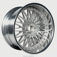 Juego de 2 Ruedas Forjadas de Aluminio de Perfil Profundo 20x9 20x11 21x12 para 992 991 5x130 5x112, Nuevas, Cromadas, Personalizadas