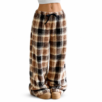 Nouveau pantalon décontracté et ample en molleton double face pour femme, collection automne/hiver, style transfrontalier, épais et tendance