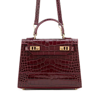 Sacs à Main de Luxe pour Femmes en Cuir PU, Fermoir Premium, Style Croco Vegan, Rabat et Poignée Supérieure, Personnalisation de Logo OEM ODM