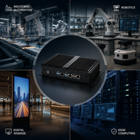 PC Mini Industri Tanpa Kipas Inter Core I3 I5 N95 Otomatisasi Pabrik Sistem Komputasi Tepi Sistem POS Digital Signage