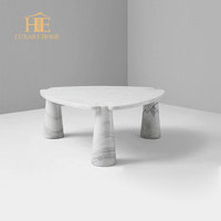 Table basse en marbre de style italien en noyer naturel et acier inoxydable, vert foncé, artisanat exquis