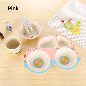 Cartoon Eco-Friendly <strong>Children's</strong> Tableware 5-Piece <strong>Set</strong> Baby Divided <strong>Plate</strong> Japanese &amp; Korean Design Kindergarten Gift <strong>Set</strong> - Product Image 5