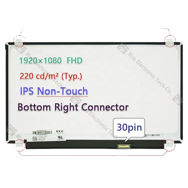 Riss New High Quality Laptop LED Screen 15.6" Slim 30 Pin DVI Matte TFT NT156FHM-N41 FHD 1920x1080 Business Use 90 Days Warranty