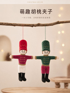 Nuove decorazioni natalizie in stock: <span class=keywords><strong>Schiaccianoci</strong></span> in tessuto, ciondoli a forma di soldato, piccole statuine, ornamenti per l'albero di Natale - Product Image 3