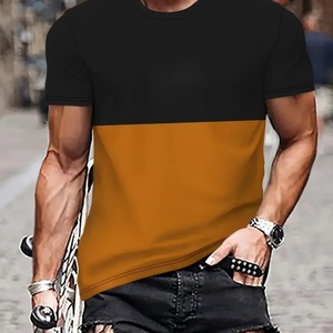 เสื้อยืดแขนสั้นผู้ชาย โพลีเอสเตอร์ พิมพ์ลายแบบซับลิเมชั่น พิมพ์ลายดิจิทัล คอกลม เสื้อยืดกีฬาสำหรับผู้ชาย - Product Image 5