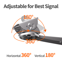 Kit de montage réglable à 360° horizontal et 180° vertical pour antenne satellite Starlink Mini - Montage extérieur en alliage d'aluminium anti-corrosion