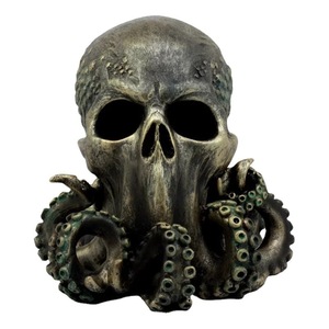 Statue de pieuvre crâne de Cthulhu en résine, décoration d'Halloween, ornement de bureau intérieur - Product Image 5