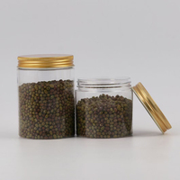 Bouchon à vis de différentes tailles large bouche en plastique alimentaire pot de stockage de nourriture scellable transparent