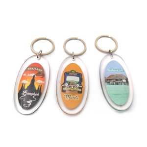 Wholesale Heart-Shaped Cartoon Style <b>Keychain</b> Custom Tourist Picture Souvenir in Acrylic Plastic Key Ring Accessories - Product Image 6