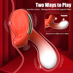 Vibrador de Doble Motor BANSEY con Forma de Hongo, 10 Velocidades, Eje Flexible para Punto G, Masajeador de Clítoris y Punto C, Juguete de Placer para Orgasmos Femeninos - Product Image 2