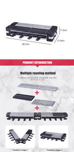 Nieuwe Opvouwbare 1200W Tafel Raclette <span class=keywords><strong>Grill</strong></span> Anti-Aanbakgrill Elektrische <span class=keywords><strong>Bbq</strong></span> Raclette 8-persoons <span class=keywords><strong>Grill</strong></span> - Product Image 6