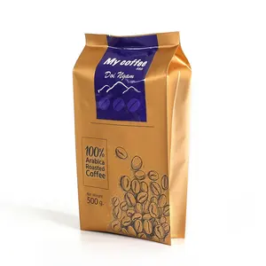 Custom printed pouch 250g 500g food grade stand up pouches plastic pack tea coffee packaging bag