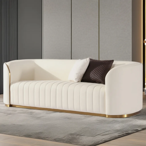 Juego de Sofás de Microfibra Ecológicos de Diseño Moderno y Lujo, Fábrica de Guangzhou, Shenzhen, Foshan - Product Image 1