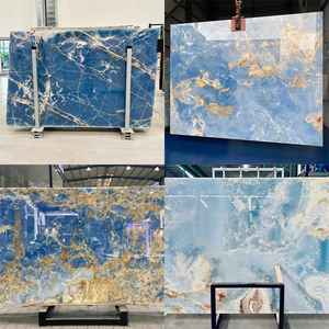 Tùy chỉnh kích thước sang trọng tự nhiên màu xanh <span class=keywords><strong>Onyx</strong></span> slab cho nền tường nhà bếp Countertop sàn phòng tắm Bàn cà phê Top - Product Image 2