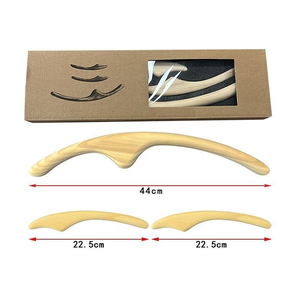 Usine ODM Cozlow Rouleau de massage en bois Bâton Outil de massage de thérapie en bois incurvé pour sculpter le corps Drainage lymphatique - Product Image 4