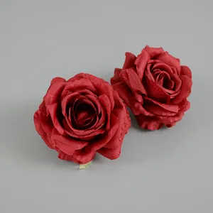 Arrangement floral artificiel tête de fleur en soie Rose pour mariage décoration de fête à la maison panneau de fleur