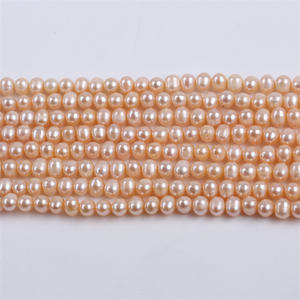 Zhuji 6-7 מ מ "מ מים מתוקים טבעי פנינים רופפים צבע לבן ורוד לבן ורוד צבעים לבן - Product Image 5