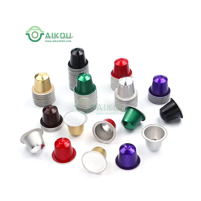 Oem Espresso Tea Pod With Heat Sealed Lid Aluminium Disposable Coffee Capsule