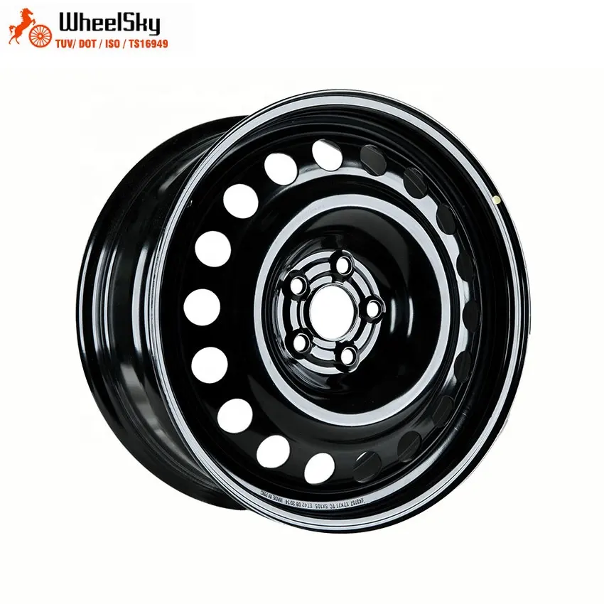 Wheelsky 785301 Novo Molde 17 polegadas PCD 17x7 5X105 Preto Rodas de Aço Aro