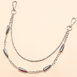 Stainless Steel Double Layer Bullet Pants <b>Chain</b> Hip Hop Waist <b>Chain</b> For Men Adult Fashion Accessory - Product Image 6