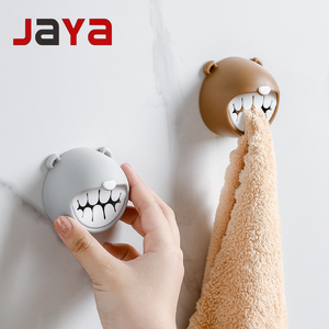 Jaya punch-miễn phí nhà bếp và phòng tắm tường treo khăn Rack với gấu nhựa khăn móc - Product Image 1