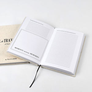 สมุดบันทึก<span class=keywords><strong>การ</strong></span>เดินทางแบบ<span class=keywords><strong>ป</strong></span>กแข็ง A5 <span class=keywords><strong>ป</strong></span>กผ้าลินิน ดีไซน์<span class=keywords><strong>ป</strong></span>รับแต่งได้ - Product Image 4