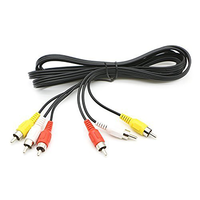 Câble Composite Audio Vidéo RCA 3 Mâle à 3 Mâle Câble AV RCA pour TV Magnétoscope DVD Projecteur Amplificateur Haut-Parleur
