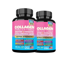 Complément de collagène en capsules personnalisées avec logo, vitamine C pour femmes, pour une peau éclatante et la croissance des cheveux