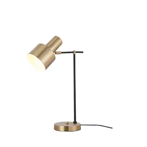 Hot sell simple European style gold modern home working table lamps desk led industrial read lamp home vintage iron zhongshan