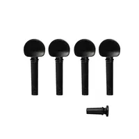 1 Set Plastic Violin Accessories Including Tailpiece Chinrest Endpin Tail Gut 4 Tuning Pegs for 4/4 3/4 1/2 1/4 1/8 Violin