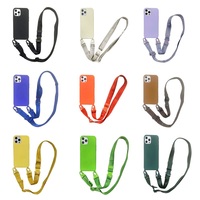 Étui de téléphone à bandoulière avec cordon en PP, crochet, toucher doux, polyester, antichoc, anti-rayures, protection à 360 degrés, étui XOUXOU pour