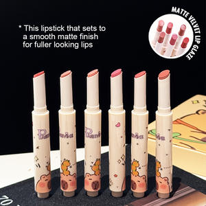 طقم مكياج أحمر شفاه Pagevine مكون من 6 قطع يدوم طويلاً مقاوم للالتصاق بكوب ملمع شفاه قائم على المعادن ومقاوم للماء - Product Image 3