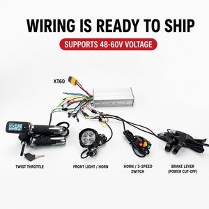 Kit <span class=keywords><strong>de</strong></span> conversion <span class=keywords><strong>de</strong></span> vélo électrique pour VTT, moteur sans engrenage 48V 2000W, kit <span class=keywords><strong>de</strong></span> vélo électrique pour livraison, déplacements quotidiens, conduite tout-terrain - Product Image 5