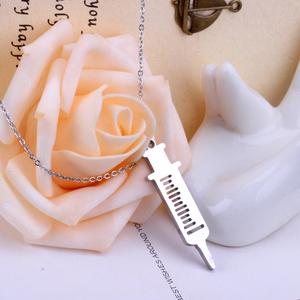 Collier tennis en or pour femmes, 1 pièce, pendentif, aiguille médicale, Bijoux, cadeau - Product Image 6