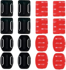 Mũ bảo hiểm dính dính gắn kết phẳng cong 3m gắn kết cho GoPro anh hùng 12 11 10 9 8 7 6 5 4 phiên Fusion Max máy ảnh - Product Image 2