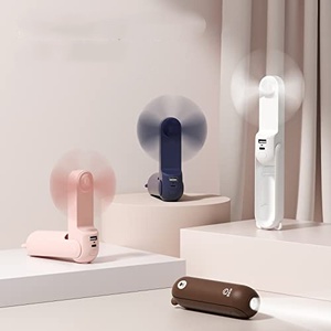 Custom Logo Printed Foldable Mini Portable Fan USB Rechargeable Household & Outdoor/Indoor Use <b>Battery</b> <b>Operated</b> Personal Fan - Product Image 2