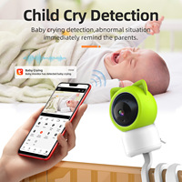 Caméra de surveillance PTZ sans fil 5G personnalisée en usine pour bébé, résolution 2K, détection de température et d'humidité ambiante