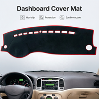 Für Hyundai Accent 2006-2011 Auto Mittelkonsole Armaturenbrett-Abdeckung Sonnenschutzmatte Rutschfeste Sicherheits-Fahrmatte