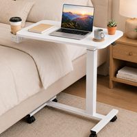 Table de chevet et de canapé moderne en bois réglable avec rangement, bureau mobile pour ordinateur portable et écriture, idéal pour la maison et la chambre