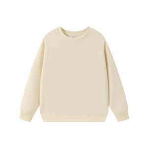 ผู้ผลิตเสื้อผ้า เสื้อสเวตเชิ้ตคอกลมแขนยาว สีพื้น สไตล์มินิมอล น้ำหนัก 330 กรัม รุ่นใหม่สำหรับฤดูใบไม้ผลิและฤดูใบไม้ร่วง - Product Image 3
