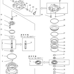 มอเตอร์สวิงสำหรับ PC60-7B PC60 PC60-7ชิ้นส่วนรถขุด PC70 708-7T-00470 708-7T-00360 708-7T-00240ผลิตใหม่อุปกรณ์โรตารี่ - Product Image 6
