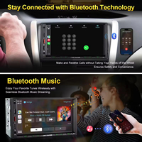 Lecteur DVD stéréo 7 pouces Radio Android 2 Din CarPlay Caméra de recul AHD Écran tactile IPS Mirror Link BT 5.0 RDS AM FM 1 an
