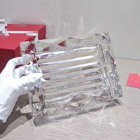 Cadre photo en verre taillé en diamant de 6 pouces, effet glace, pour décoration intérieure et mariage, directement de l'usine