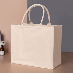 Bolsa de Yute de Color Sólido para Pintar, Bolsa de Compras Reutilizable de Algodón Ecológica, Venta al Por Mayor - Product Image 2
