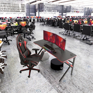 Venta al por mayor RGB LED extensible marco de metal Racing Table Pro Gamer Gaming PC Desk para configuraciones de juego - Product Image 2