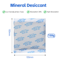 Vente directe usine de déshydratant minéral en papier fibreux de 150g, déshydratant granulaire naturel anti-humidité pour le stockage des vêtements